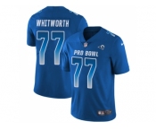 Nike Los Angeles Rams #77 Andrew Whitworth Royal Men Stitched NFL Limited NFC 2018 Pro Bowl Jersey