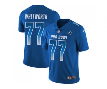 Nike Los Angeles Rams #77 Andrew Whitworth Royal Men Stitched NFL Limited NFC 2018 Pro Bowl Jersey