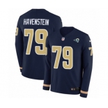 Nike Los Angeles Rams #79 Rob Havenstein Limited Navy Blue Therma Long Sleeve NFL Jersey