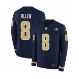 Nike Los Angeles Rams #8 Brandon Allen Limited Navy Blue Therma Long Sleeve NFL Jersey