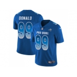 Nike Los Angeles Rams #99 Aaron Donald Royal Men Stitched NFL Limited NFC 2018 Pro Bowl Jersey