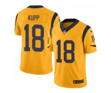 Nike Rams #18 Cooper Kupp Gold Men's Stitched NFL Limited Rush Jersey