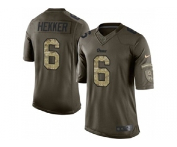 nike nfl jerseys st. louis rams #6 johnny hekker army green[nike Limited Salute To Service]