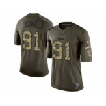 nike nfl jerseys st. louis rams #91 long army green[nike Limited Salute To Service]