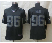 nike nfl jerseys st.louis rams #96 sam black[nike impact limited]