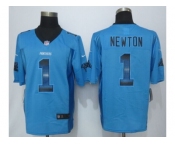 2015 new nike carolina panthers #1 newton pro line blue fashion strobe jerseys[limited]