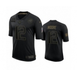 Carolina Panthers #12 DJ Moore Black 2020 Salute to Service Limited Jersey