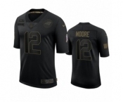 Carolina Panthers #12 DJ Moore Black 2020 Salute to Service Limited Jersey