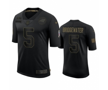 Carolina Panthers #5 Teddy Bridgewater Black 2020 Salute to Service Limited Jersey