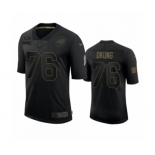 Carolina Panthers #76 Russell Okung Black 2020 Salute to Service Limited Jersey