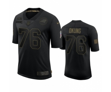 Carolina Panthers #76 Russell Okung Black 2020 Salute to Service Limited Jersey