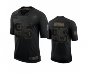 Carolina Panthers #95 Derrick Brown Black 2020 Salute to Service Limited Jersey