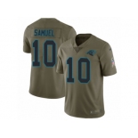 Men Nike Carolina Panthers #10 Curtis Samuel Limited Olive 2017 Salute to Service NFL Jersey