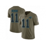 Men Nike Carolina Panthers #11 Brenton Bersin Limited Olive 2017 Salute to Service NFL Jersey