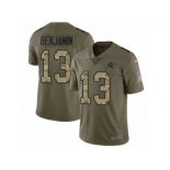 Men Nike Carolina Panthers #13 Kelvin Benjamin Limited Olive Camo 2017 Salute to Service NFL Jersey