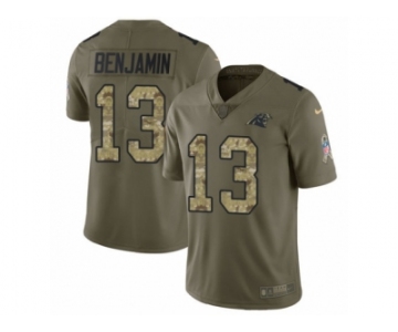 Men Nike Carolina Panthers #13 Kelvin Benjamin Limited Olive Camo 2017 Salute to Service NFL Jersey