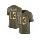 Men Nike Carolina Panthers #13 Kelvin Benjamin Limited Olive Gold 2017 Salute to Service NFL Jersey