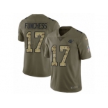 Men Nike Carolina Panthers #17 Devin Funchess Limited Olive Camo 2017 Salute to Service NFL Jersey