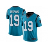 Men Nike Carolina Panthers #19 Russell Shepard Limited Blue Rush Vapor Untouchable NFL Jersey