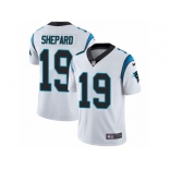 Men Nike Carolina Panthers #19 Russell Shepard White Vapor Untouchable Limited Player NFL Jersey