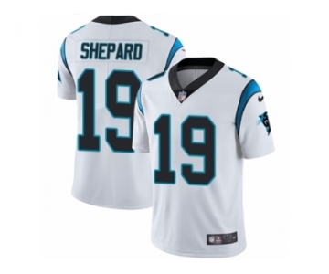 Men Nike Carolina Panthers #19 Russell Shepard White Vapor Untouchable Limited Player NFL Jersey