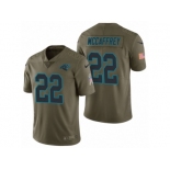 Men Nike Carolina Panthers #22 Christian McCaffrey Olive 2017 Salute to Service Limited Jerseys