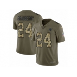 Men Nike Carolina Panthers #24 James Bradberry Limited Olive Camo 2017 Salute to Service NFL Jersey