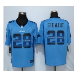 Men Nike Carolina Panthers #28 Jonathan Stewart Blue Strobe Jersey[Limited]