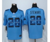 Men Nike Carolina Panthers #28 Jonathan Stewart Blue Strobe Jersey[Limited]