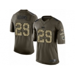 Men Nike Carolina Panthers #29 Mike Adams Limited Green Salute to Service NFL Jersey