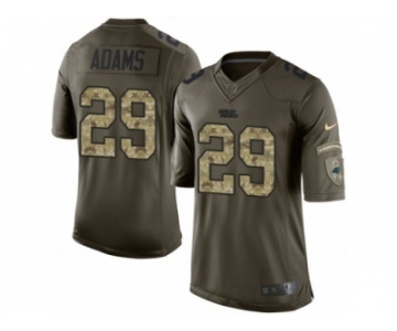 Men Nike Carolina Panthers #29 Mike Adams Limited Green Salute to Service NFL Jersey