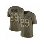 Men Nike Carolina Panthers #29 Mike Adams Limited Olive Camo 2017 Salute to Service NFL Jersey