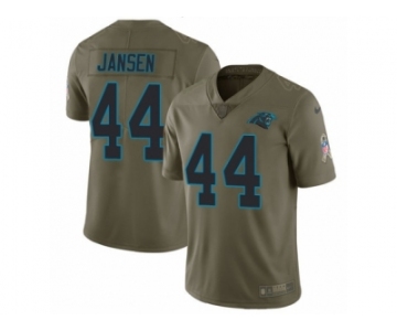 Men Nike Carolina Panthers #44 J.J. Jansen Limited Olive 2017 Salute to Service NFL Jersey