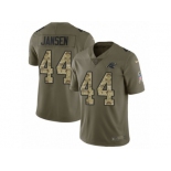 Men Nike Carolina Panthers #44 J.J. Jansen Limited Olive Camo 2017 Salute to Service NFL Jersey