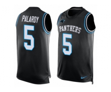 Men Nike Carolina Panthers #5 Michael Palardy Limited Black Player Name & Number Tank Top NFL Jersey