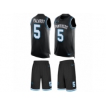 Men Nike Carolina Panthers #5 Michael Palardy Limited Black Tank Top Suit NFL Jersey