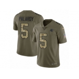 Men Nike Carolina Panthers #5 Michael Palardy Limited Olive Camo 2017 Salute to Service NFL Jers