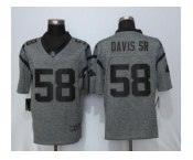 Men Nike Carolina Panthers #58 Thomas Davis Sr Gray Stitched Gridiron Gray Limited Jersey