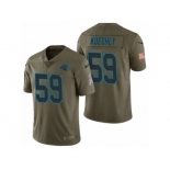 Men Nike Carolina Panthers #59 Luke Kuechly Olive 2017 Salute to Service Limited Jerseys