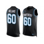 Men Nike Carolina Panthers #60 Daryl Williams Limited Black Player Name & Number Tank Top NFL Jersey