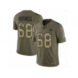 Men Nike Carolina Panthers #68 Andrew Norwell Limited Olive Camo 2017 Salute to Service NFL Jersey