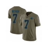 Men Nike Carolina Panthers #7 Harrison Butker Limited Olive 2017 Salute to Service NFL Jersey