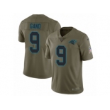 Men Nike Carolina Panthers #9 Graham Gano Limited Olive 2017 Salute to Service NFL Jersey