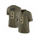 Men Nike Carolina Panthers #9 Graham Gano Limited Olive Camo 2017 Salute to Service NFL Jersey