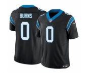 Men's Carolina Panthers #0 Brian Burns Black 2023 F.U.S.E. Vapor Untouchable Football Stitched Jersey