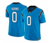 Men's Carolina Panthers #0 Brian Burns Blue 2023 F.U.S.E. Vapor Untouchable Football Stitched Jersey