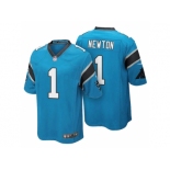 Men's Carolina Panthers #1 Cam Newton Light Blue Color Rush Limited Jersey