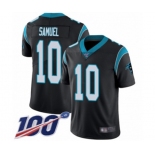 Men's Carolina Panthers #10 Curtis Samuel Black Team Color Vapor Untouchable Limited Player 100th Season Football Jersey