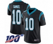 Men's Carolina Panthers #10 Curtis Samuel Black Team Color Vapor Untouchable Limited Player 100th Season Football Jersey