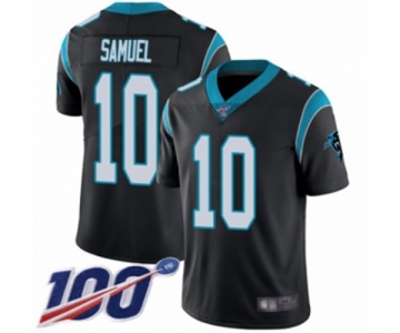 Men's Carolina Panthers #10 Curtis Samuel Black Team Color Vapor Untouchable Limited Player 100th Season Football Jersey